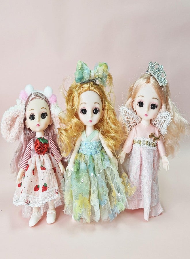 TNDCKP 6 Pcs 6 Inch Princess Girl Mini Dolls, Small Princess Little Girl Miniature Dolls for 3+ Year Old Girls 1 - Image 4